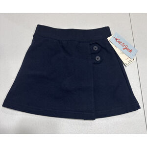 Cat & Jack Girls Pull-On Uniform Knit Skort Skirt 2T Navy Blue School Uniform